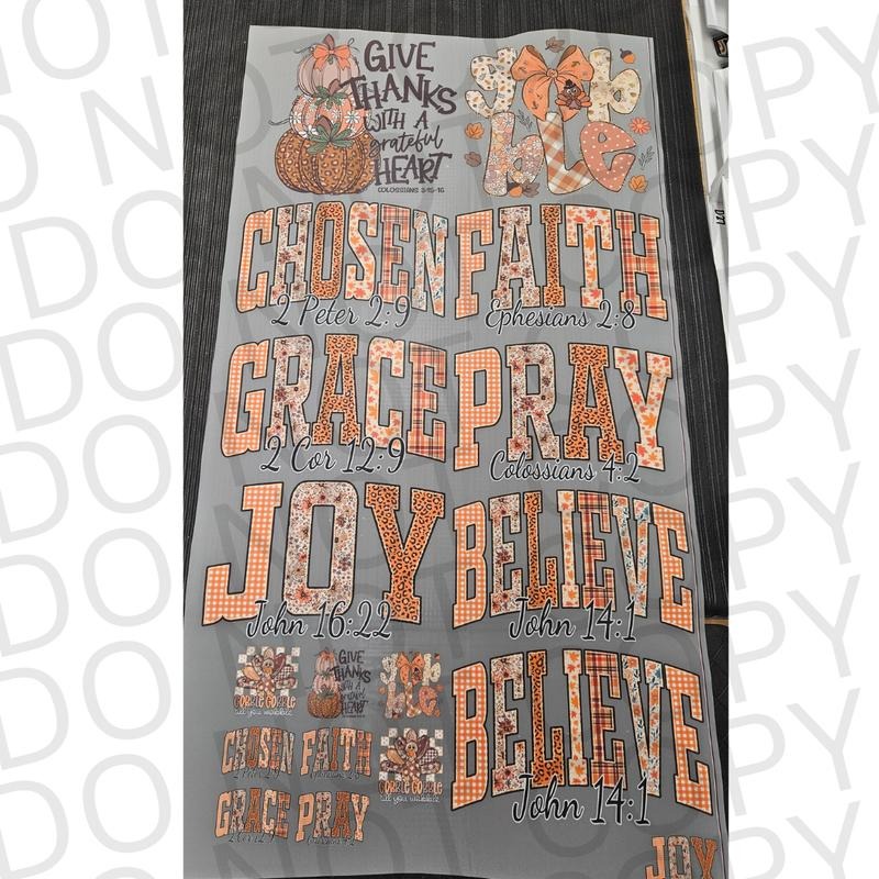 Thanksgiving DTF 22X48 Pre-Made Gang Sheet T-Shirts, Hoodie, Sweatshirt | ZylaModa.com