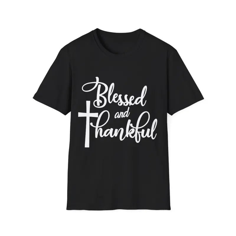 Thanksgiving Shirts for Women Thankful and Blessed T-Shirt, Menswear Top, Womenswear Top Hoodie, Sweatshirt | ZylaModa.com