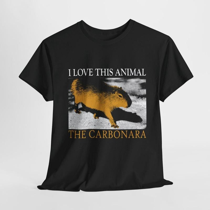 The Carbonara Capybara T-Shirt Hoodie, Sweatshirt | ZylaModa.com