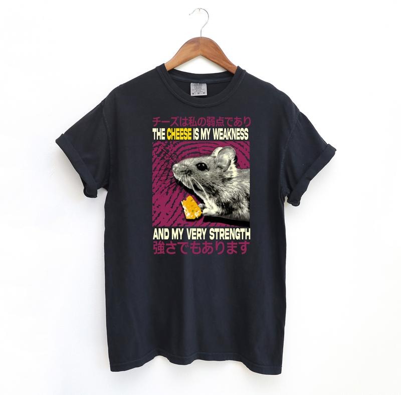 The Cheese Is My Strength T Shirt, Meme Comfort Colors T-Shirt Hoodie, Sweatshirt | ZylaModa.com
