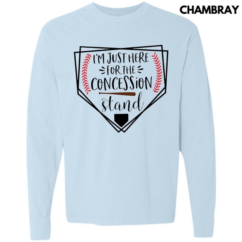 The Concession Stand Long Sleeve Comfort Colors T-Shirt Hoodie, Sweatshirt | ZylaModa.com