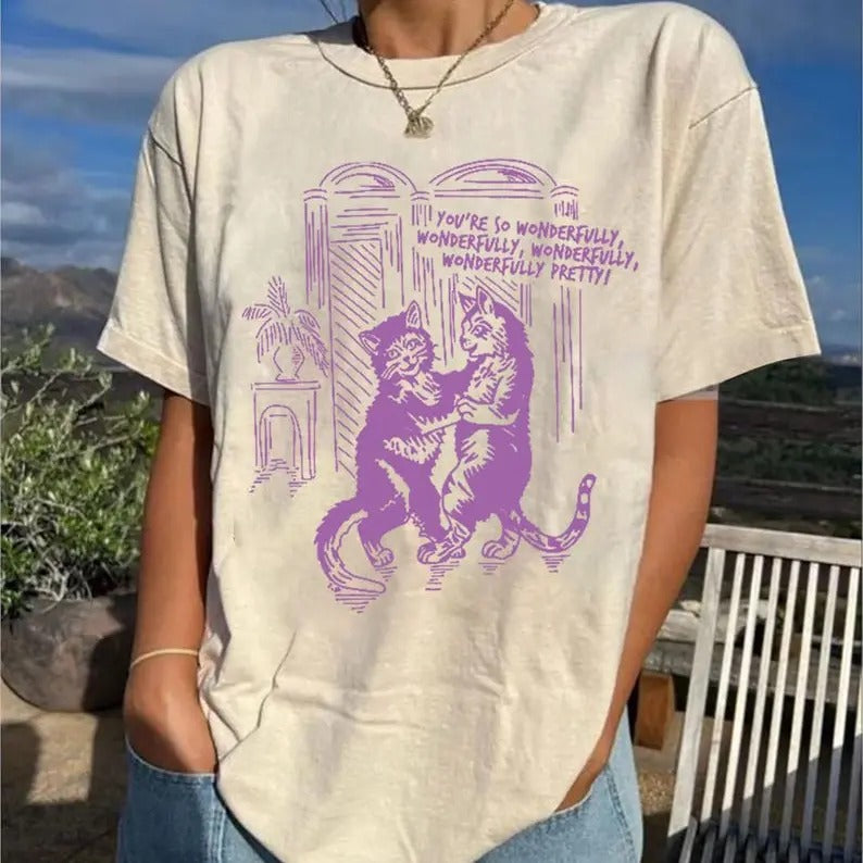 The Cure LoveCat Shirt, Vintage The Cure 90s Alt Indie Rock Merch, Alt Rock Music Gift band tee, The Cure Unisex Shirt,...