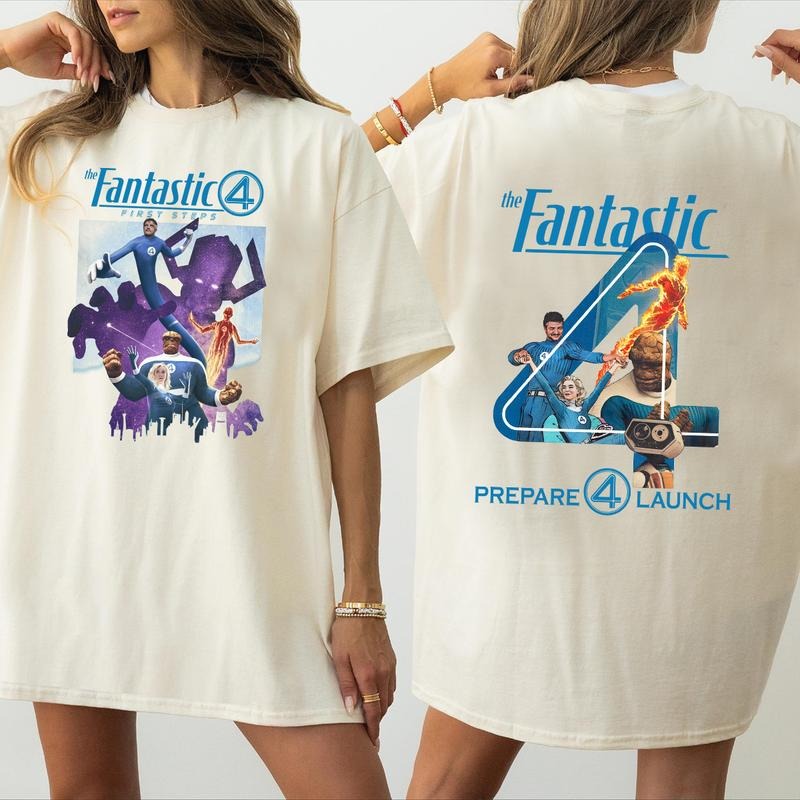 The Fantastic Four First Steps Prepare 4 Lauch 2025 T-Shirt Hoodie, Sweatshirt | ZylaModa.com