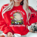 The I'm Fine, This Is fine Christmas Sweatshirt, Merry Christmas Tee, Snowman Shirt Hoodie | ZylaModa.com