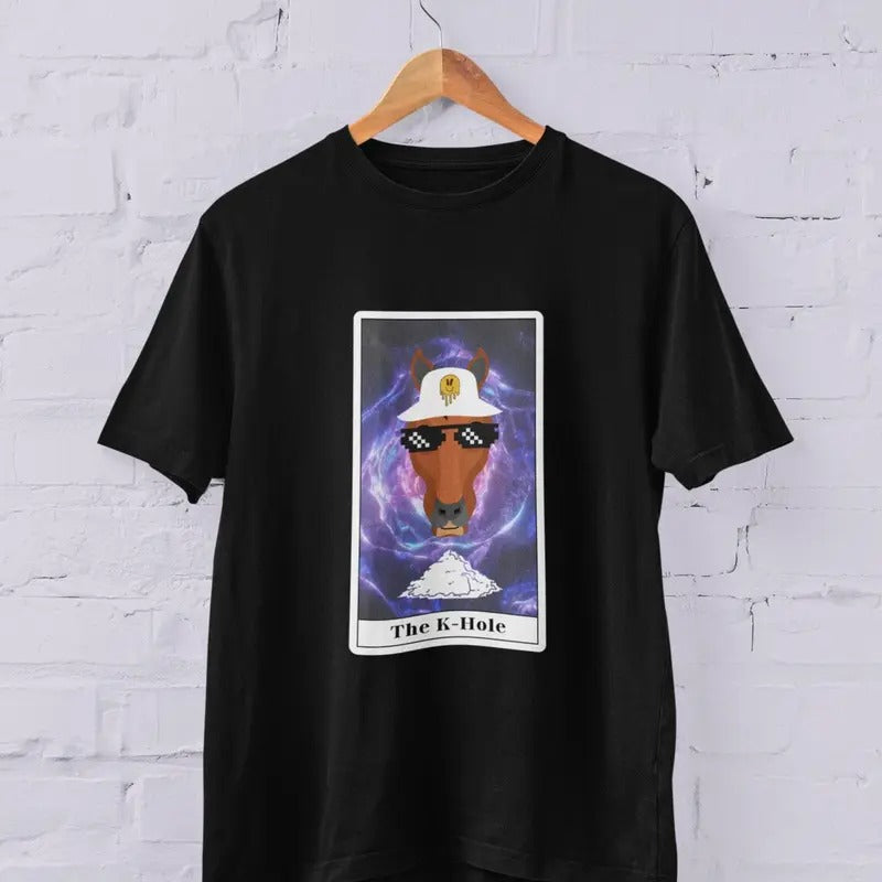 The K-hole tarot card-edm merch-rave shirt-edm clothing-funny rave shirt-ketamine Cotton Menswear Hoodie, Sweatshirt