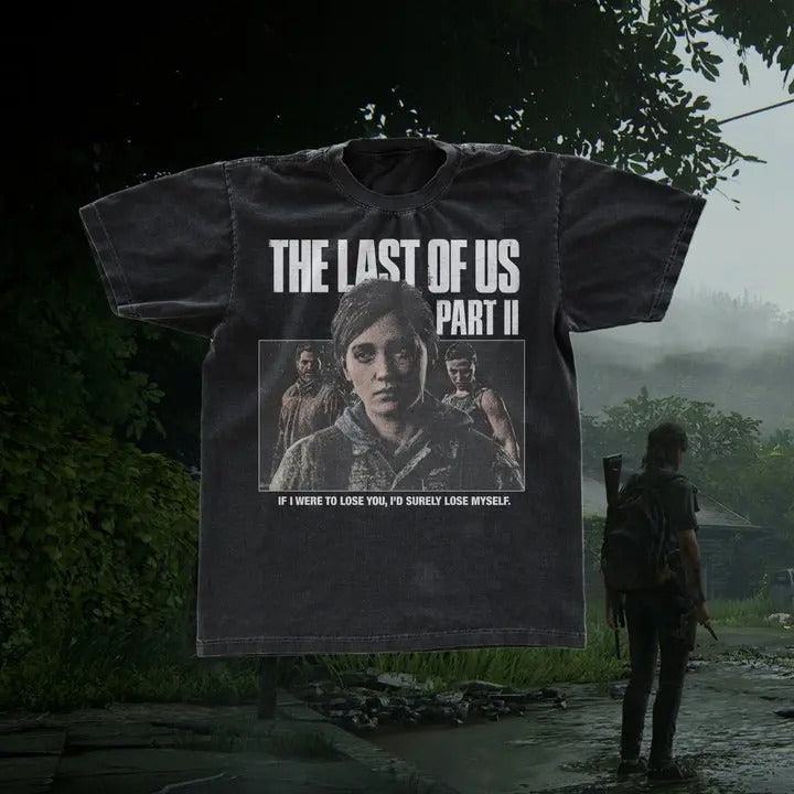 The Last of Us Part 2 Merch Black T-Shirt for Men - Made to Order - Tops, Menswear Hoodie, Sweatshirt | ZylaModa.com