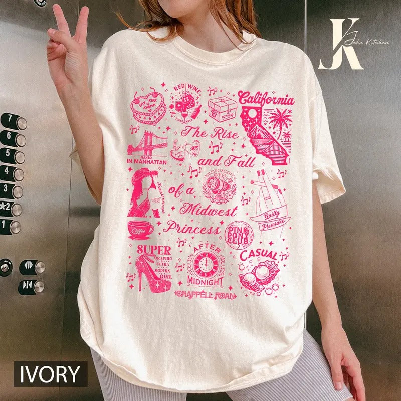 The Midwest Princess Shirt, Chappell Roan T-Shirt, Pink Pony Club Shirt, Midwest Princess 2024 Tour Tee, Chappell Roan...