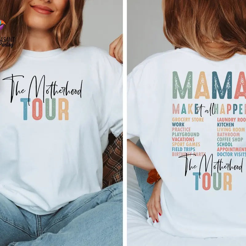 The Motherhood Tour Shirt Gift For Mama Motherhood Shirt Mother's Day Shirt Gift Unisex Sweatshirt Hoodie | ZylaModa.com