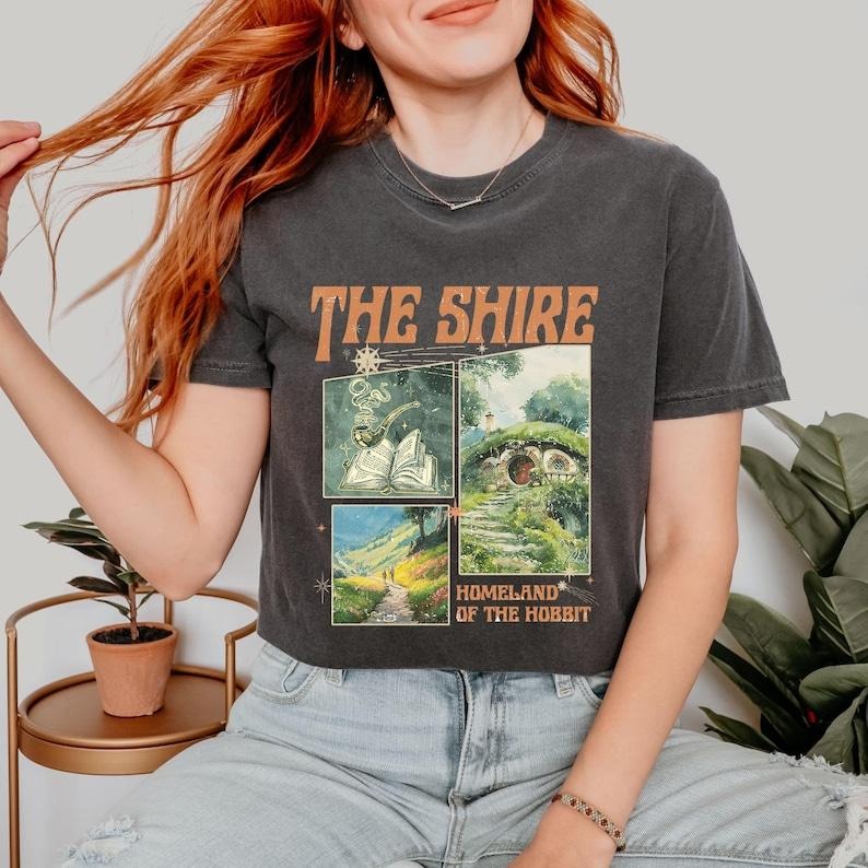 The Shire Shirt, Homeland Of The Hobbit, Distressed Fantasy Merch, Tolkien Aragorn Frodo Baggins Elven Elrond, The...