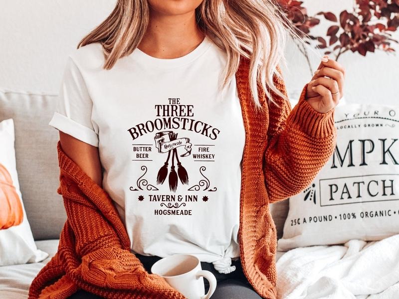 The Three Broomsticks Shirt, Magic School Shirt, Gift for Book Lover, Butterbeer Shirt, Wizard Shirt, Wizard School Tee,...