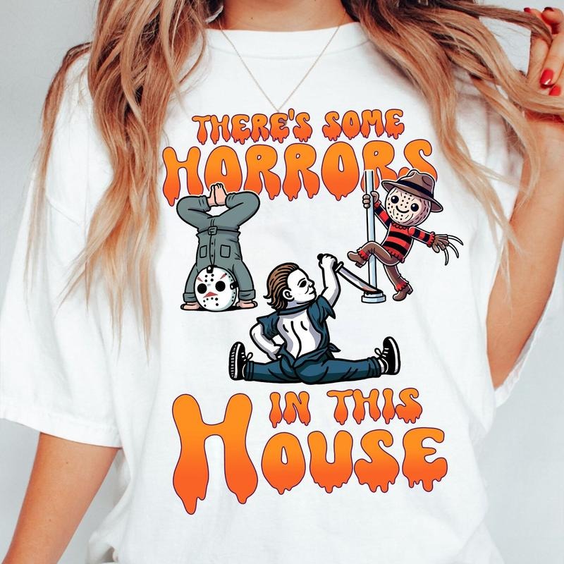 There's S01me Horr0rs In This House Shirt Horr0r, Horr0r Shirt, Halloween FUNNY  Shirt Hoodie, Sweatshirt | ZylaModa.com