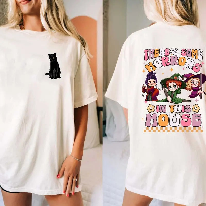 There's Some Horror In This House Shirt, Hallowen Shirt, Cute Fall Shirt, Spooky Season Hoodie, Sweatshirt | ZylaModa.com