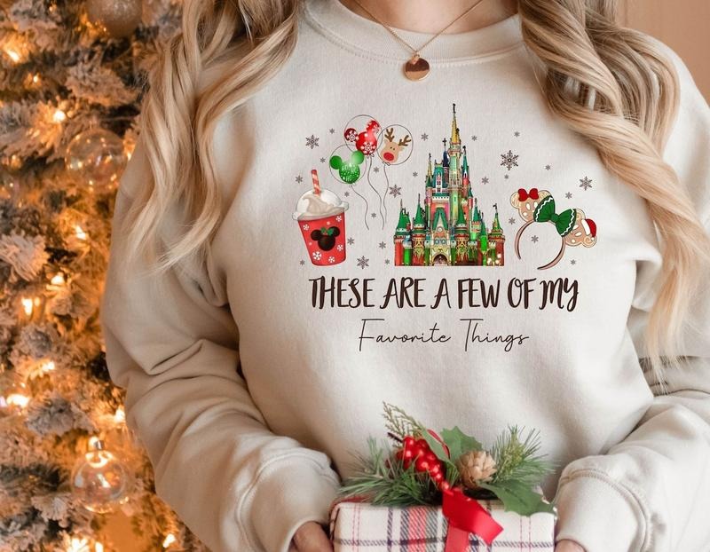 These Are a Few of my Favorite Things Christmas Sweatshirt Hoodie, Snacks Shirt Christmas Castle Shirt | ZylaModa.com