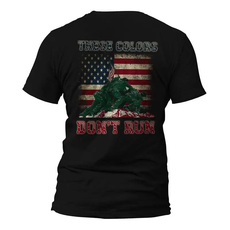 These Colors Don't Run US Flag Patriotic Front or Back Print T-Shirt Hoodie, Sweatshirt | ZylaModa.com