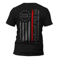 Thin Red Line Vertical Flag 1776 We The People Firefighter Back Print Men's T-Shirt Hoodie, Sweatshirt | ZylaModa.com