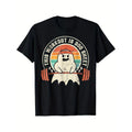This Workout Is Boo Sheet Funny Halloween Ghost Exercise Gym Printed T-shirt Comfortable Breathable, Soft, Casual Short...