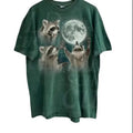 Three Raccoons Vintage Graphic T-shirts, Retro Raccoon Moon Tshirt, Raccoon Lovers, Funny Raccon Tee, Oversized Washed...