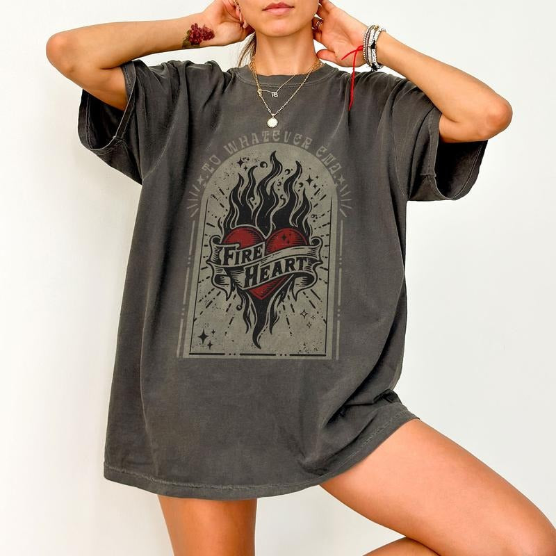 Throne of Glass Fireheart Shirt, Throne Of Glass Comfort Colors Tshirt, Terrasen To Whatever End Kingdom Of Ash Shirt,...