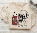 Till Death Dr. Pepper Sweatshirt, Skeleton Sweatshirt, Halloween Sweater, Cute Dr Pepper Shirt, Skeleton drinking Dr....