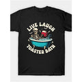 Toaster Bath, Live Laugh T-Shirt Men'S Cool Graphic Print T-Shirt made in usa Hoodie, Sweatshirt | ZylaModa.com