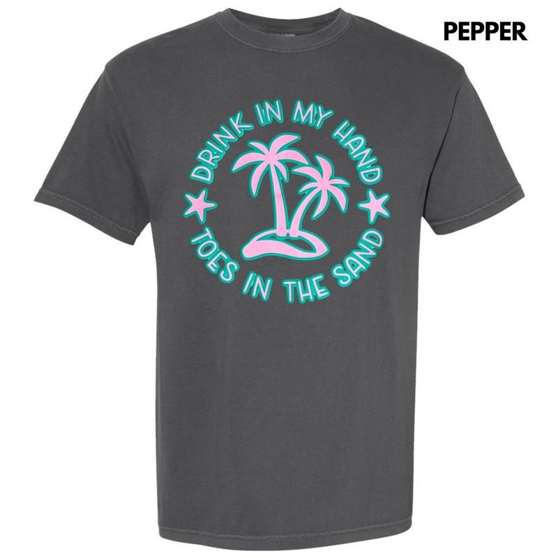 Toes In The Sand Puff Comfort Colors T-Shirt Hoodie, Sweatshirt | ZylaModa.com