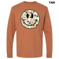 Toil & Trouble Halloween Happy Face Long Sleeve Comfort Colors T-Shirt 'NLB' Hoodie, Sweatshirt | ZylaModa.com