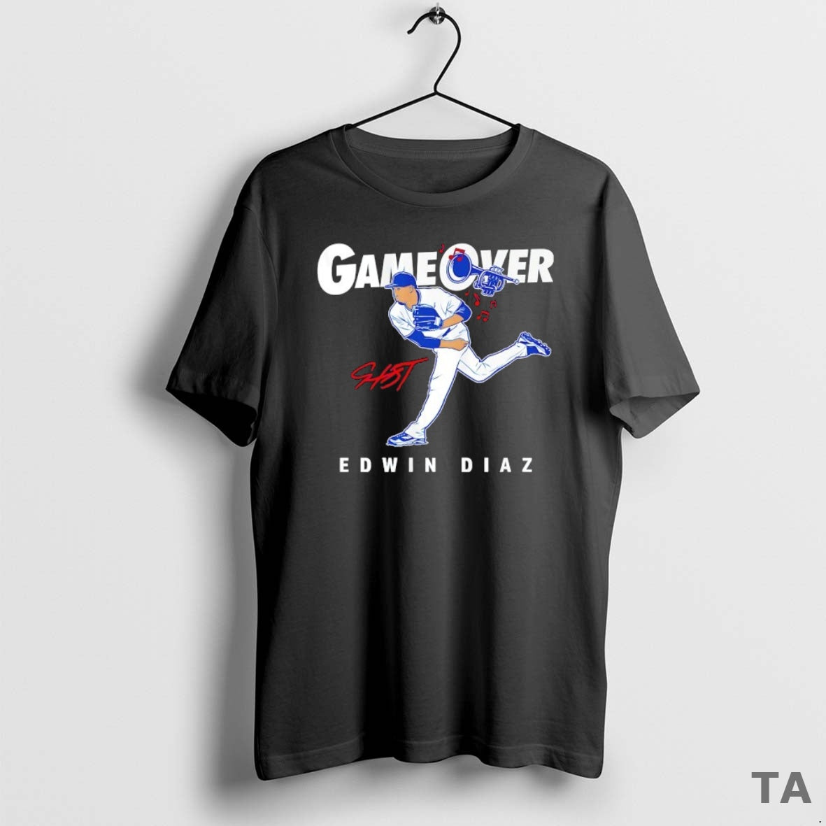 Top Game Over Edwin Diaz Los Angeles Dodgers Signature T Shirt Sweater Hoodie, Sweatshirt | ZylaModa.com