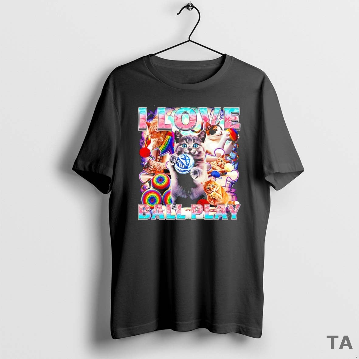 Top I Love Ball Play Cats Graphic T Shirt Sweater Hoodie, Sweatshirt | ZylaModa.com