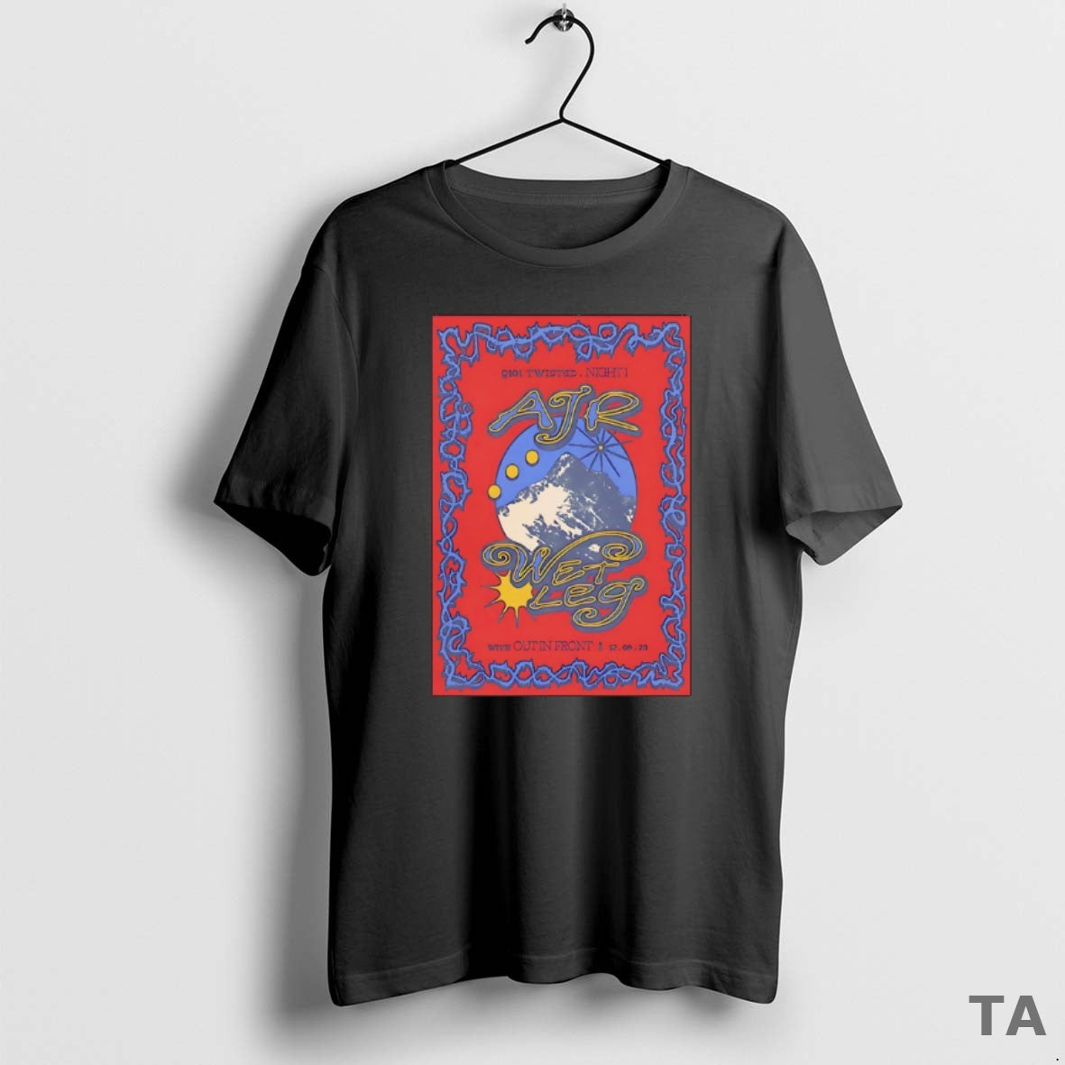 Top Q101 Twisted With Ajr Wet Leg And Out In Front Dec 9 2025 In T-Shirts, Hoodie, Sweatshirt | ZylaModa.com