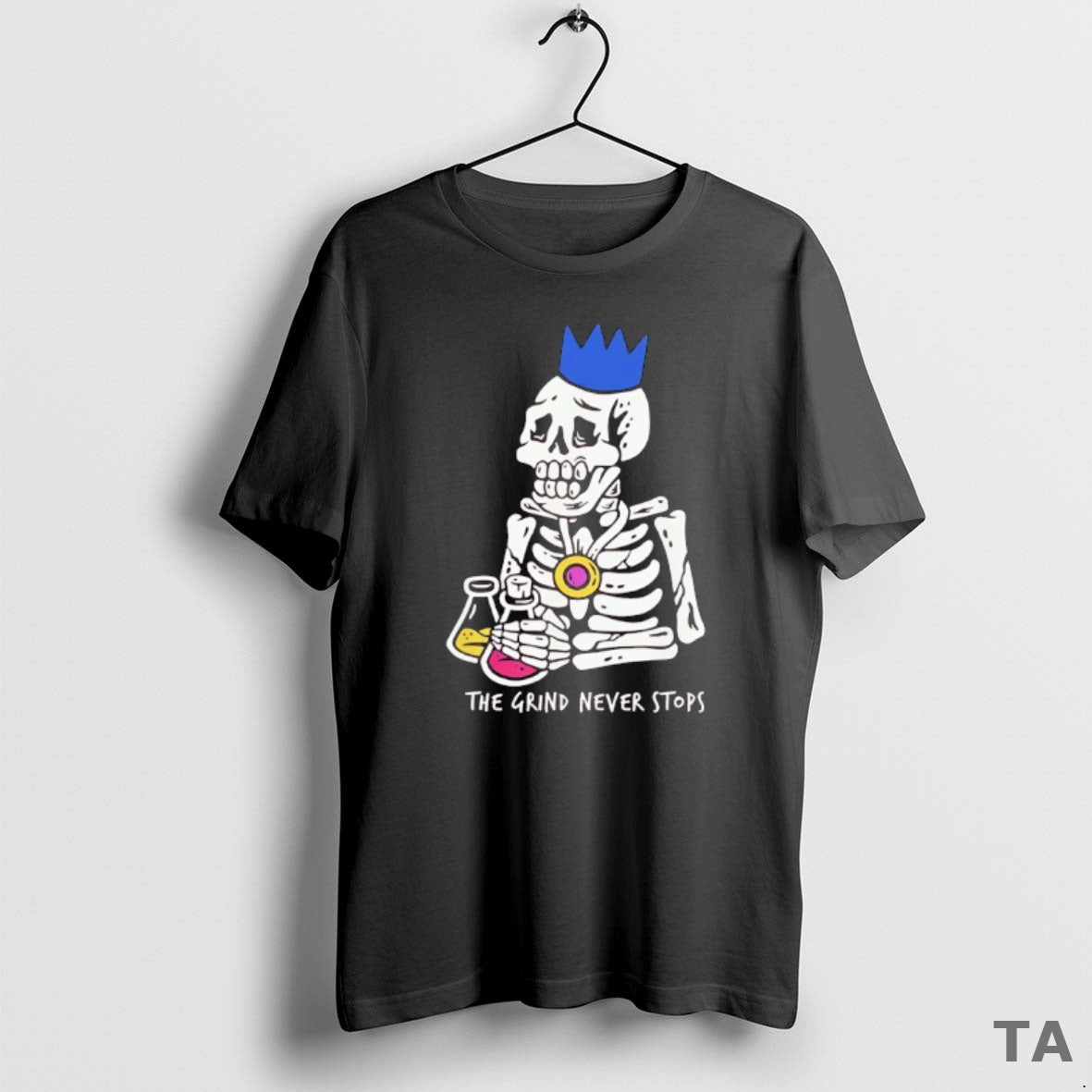 Top Skeleton Old School Runescape The Grind Never Stops T Shirt Sweater Hoodie, Sweatshirt | ZylaModa.com