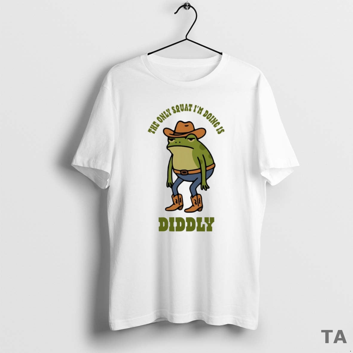 Top The Only Squat Im Doing It Diddly Frog Circle T Shirt Sweater Hoodie, Sweatshirt | ZylaModa.com
