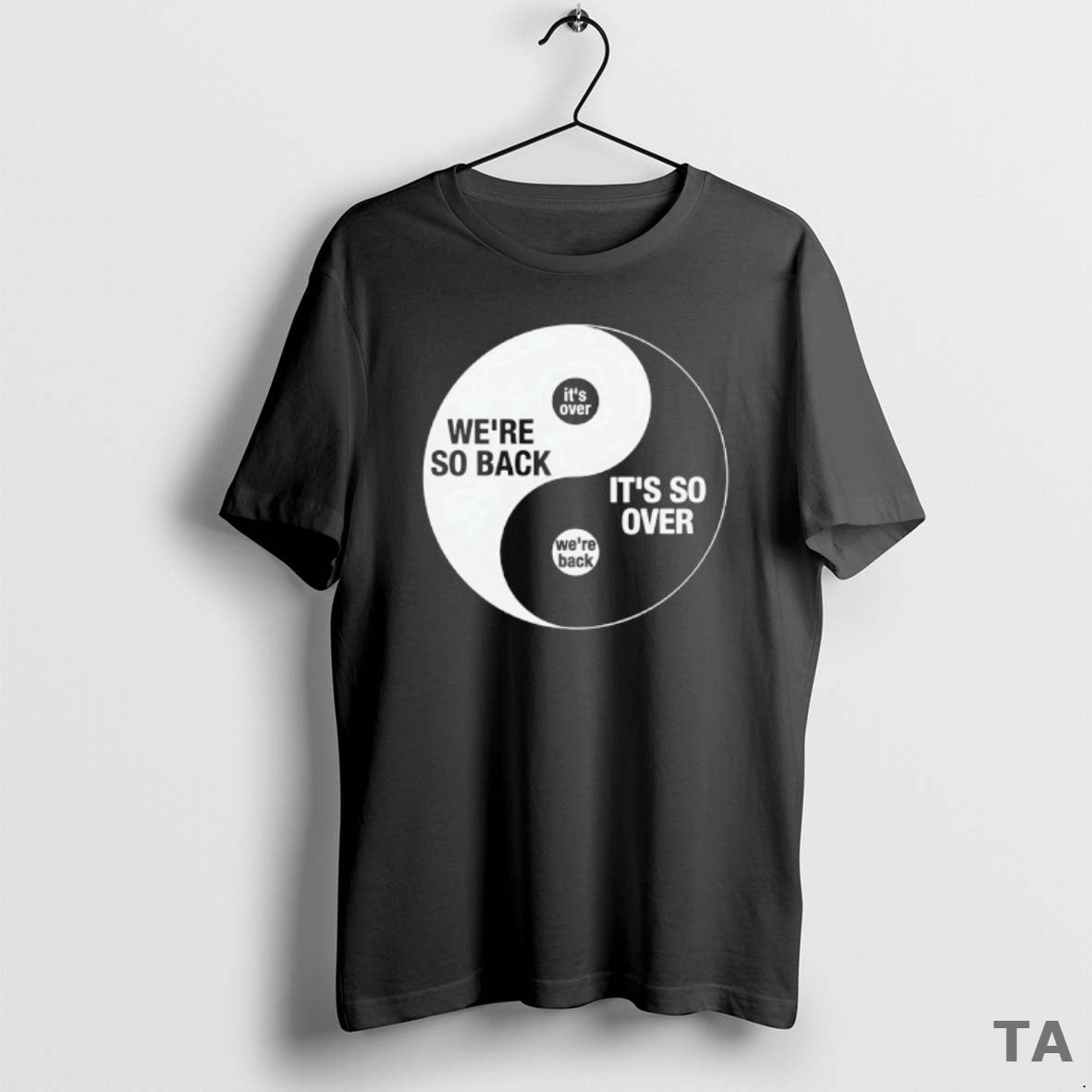 Top Were So Back Its So Over Ying And Yang T Shirt Sweater Hoodie, Sweatshirt | ZylaModa.com