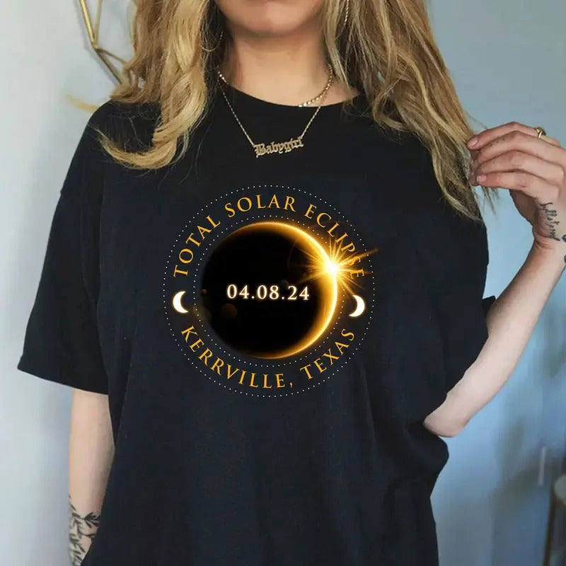 Total Solar Eclipse Shirt, City State Shirt, America Totality Shirt, Moon Astronomy Shirt Hoodie, Sweatshirt | ZylaModa.com