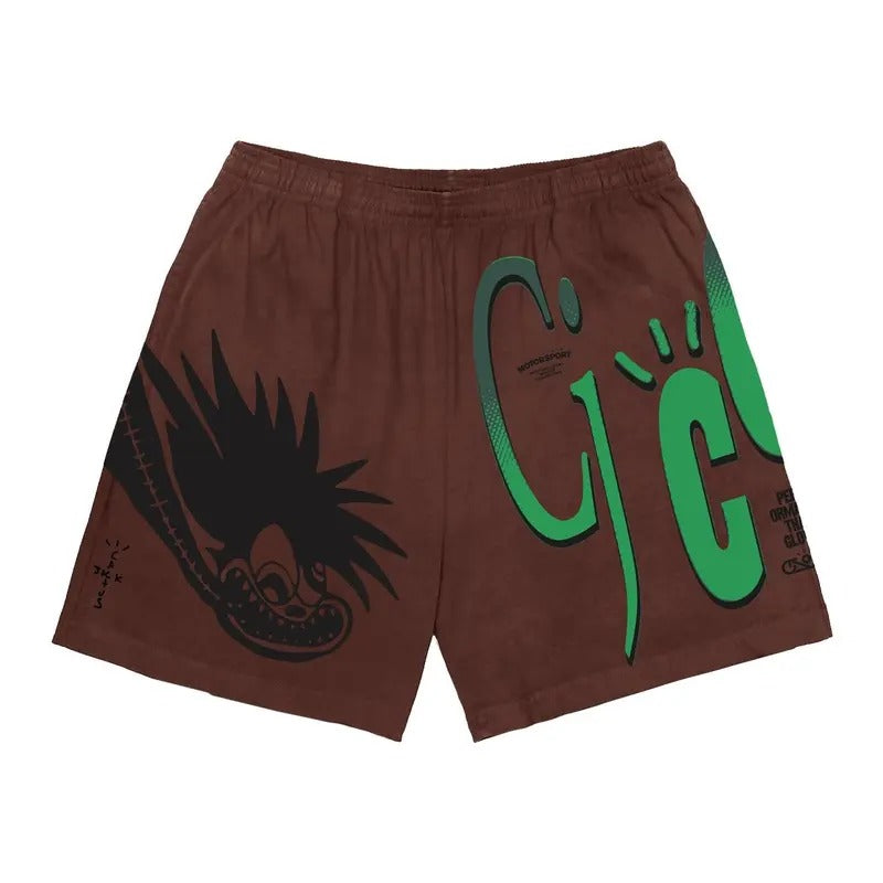 Travis Scott Cactus Jack CJ CC Shorts Brown T-Shirts, Hoodie, Sweatshirt | ZylaModa.com