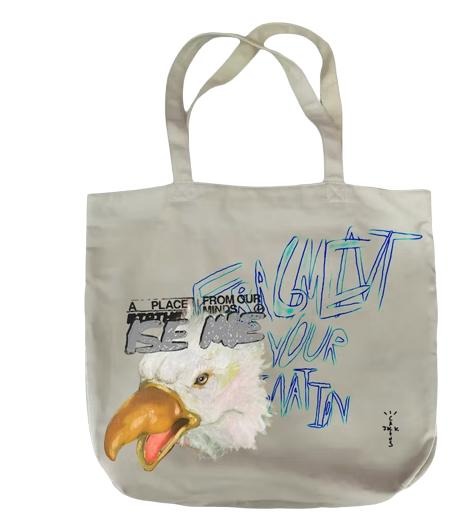 Travis Scott Cactus Jack For Fragment Flames Tote Cream (CJFR-AB14) One Size T-Shirts, Hoodie, Sweatshirt | ZylaModa.com