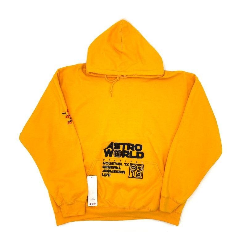 Travis Scott Official Souvenir Gold Hoodie 93665-575 Men's Size S-XL T-Shirts, Sweatshirt | ZylaModa.com