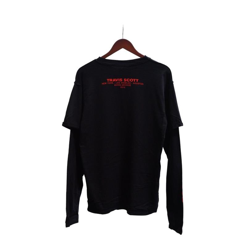 Travis Scott TS Birds The Ends Long Sleeve Tee Black (TSCJ-LS010) Mens Size S-XL Hoodie, Sweatshirt | ZylaModa.com