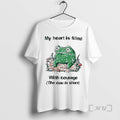Trending Frog Rage My Heart Is Filled With Courage The Cou Is Silent Premium T-Shirts, Hoodie, Sweatshirt | ZylaModa.com