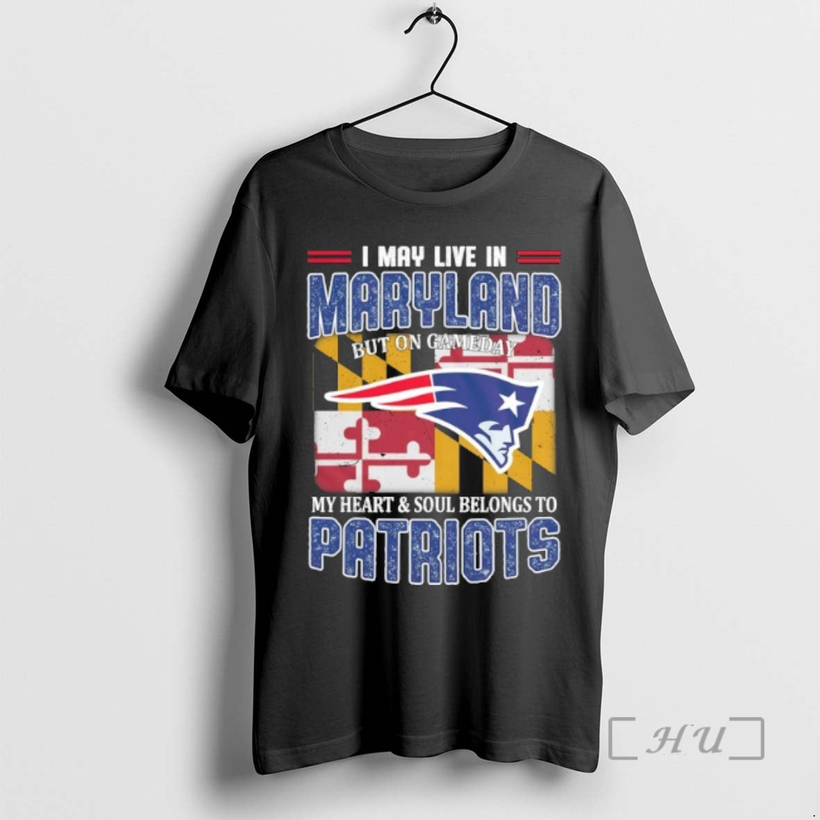 Trending I May Live In Maryland But On Gameday My Heart Soul Belongs To Patriots T-Shirts, Hoodie, Sweatshirt | ZylaModa.com