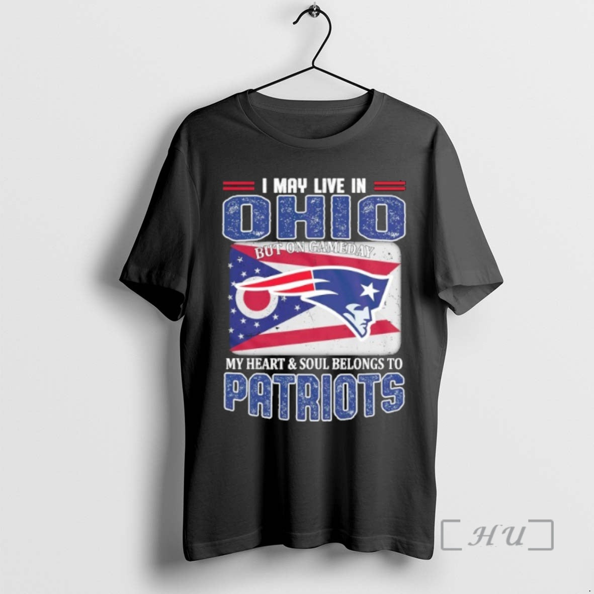 Trending I May Live In Ohio But On Gameday My Heart Soul Belongs To Patriots T-Shirts, Hoodie, Sweatshirt | ZylaModa.com