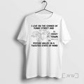 Trending I Live On The Corner Of Funny Street And Silly Road In Crazy Town T-Shirts, Hoodie, Sweatshirt | ZylaModa.com