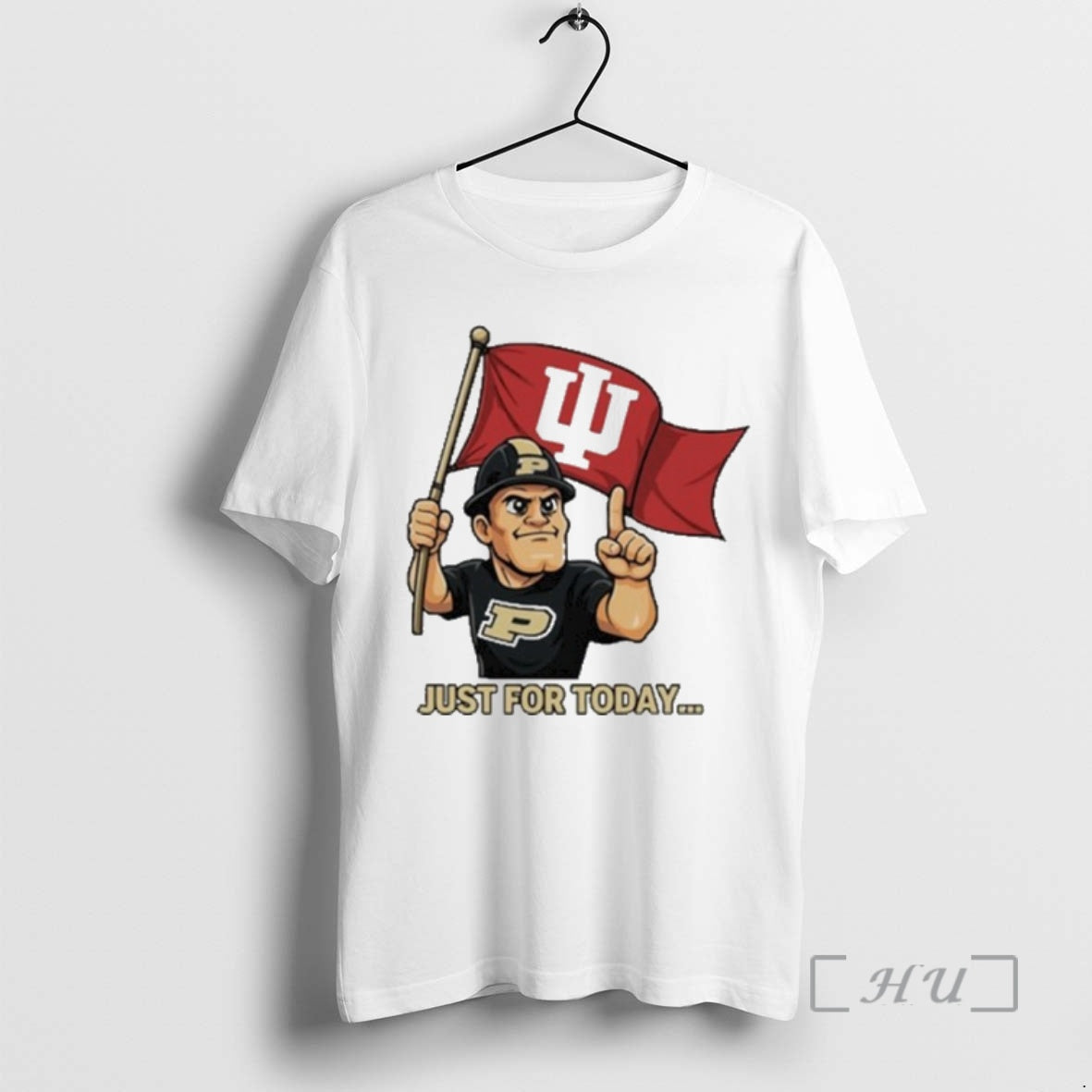 Trending Iu Football Just For Today Purdue Pete With Flag T-Shirts, Hoodie, Sweatshirt | ZylaModa.com