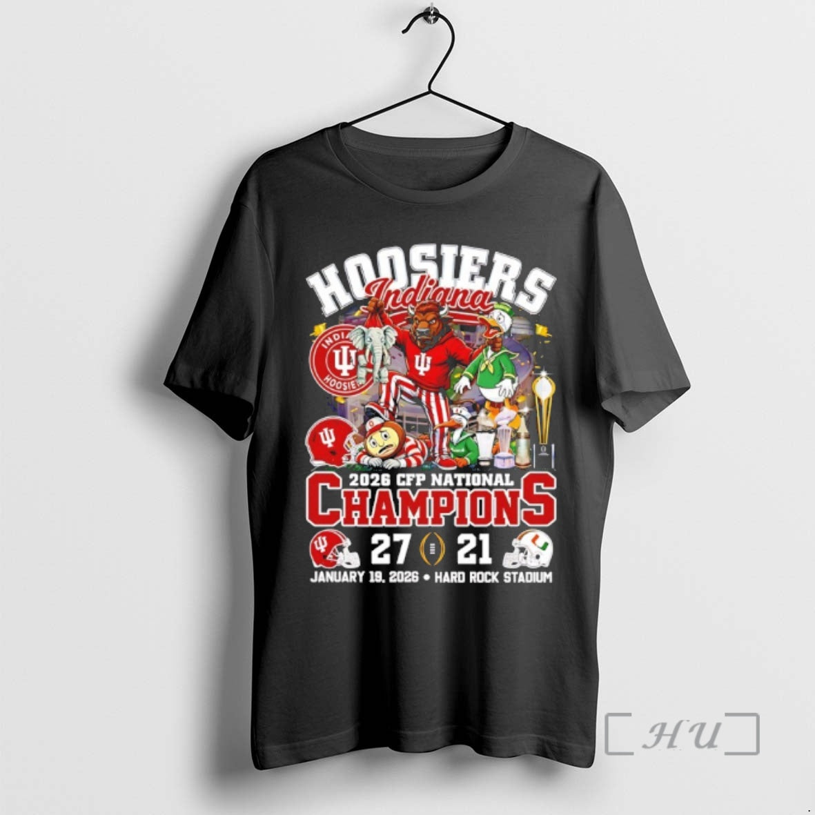 Trending Indiana Beat Miami 2026 College Football National Champions Mascot T-Shirts, Hoodie, Sweatshirt | ZylaModa.com