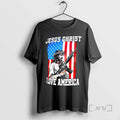 Trending Jesus Christ I Love America Rifle American Flag Graphic T-Shirts, Hoodie, Sweatshirt | ZylaModa.com