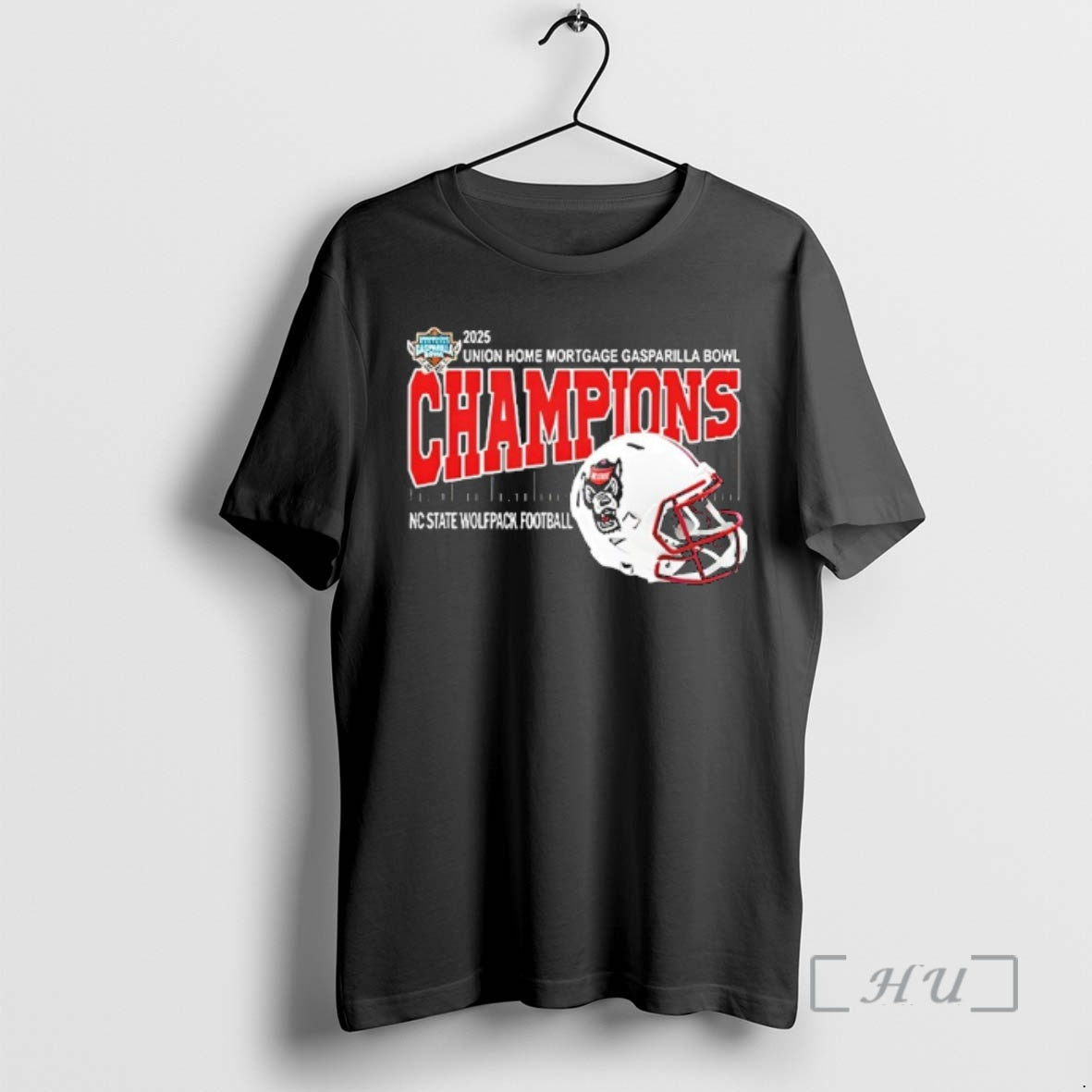 Trending Nc State Wolfpack Football Are 2025 Union Home Mortgage Gasparilla Bowl Champions Helmet Premium T-Shirts,...