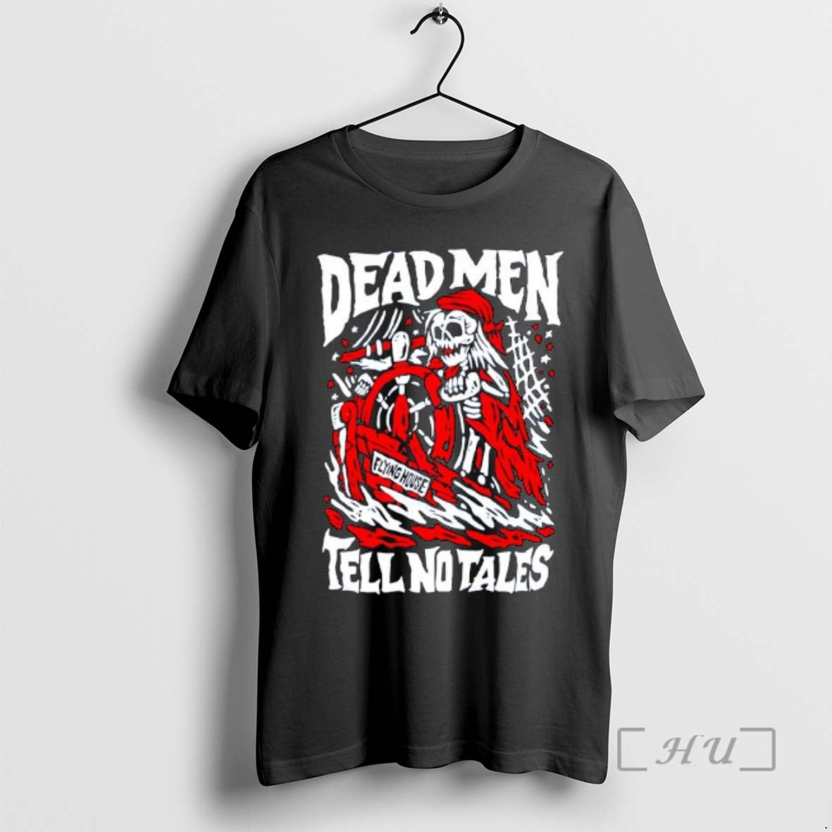 Trending Skeleton Dead Men Tell No Tales Flying House T-Shirts, Hoodie, Sweatshirt | ZylaModa.com