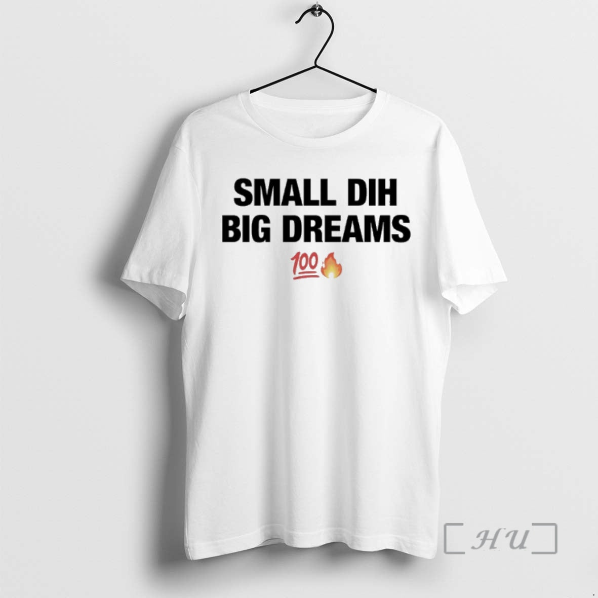 Trending Small Dih Big Dreams 100 Fire Emoji Icon T-Shirts, Hoodie, Sweatshirt | ZylaModa.com