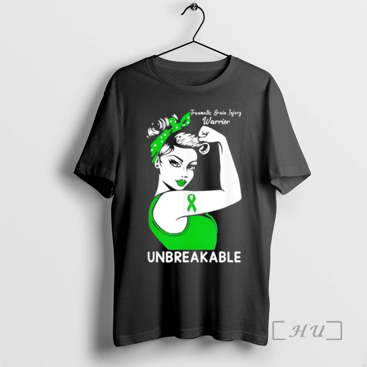Trending Traumatic Brain Injury Warrior Unbreakable Black T-Shirts, Hoodie, Sweatshirt | ZylaModa.com