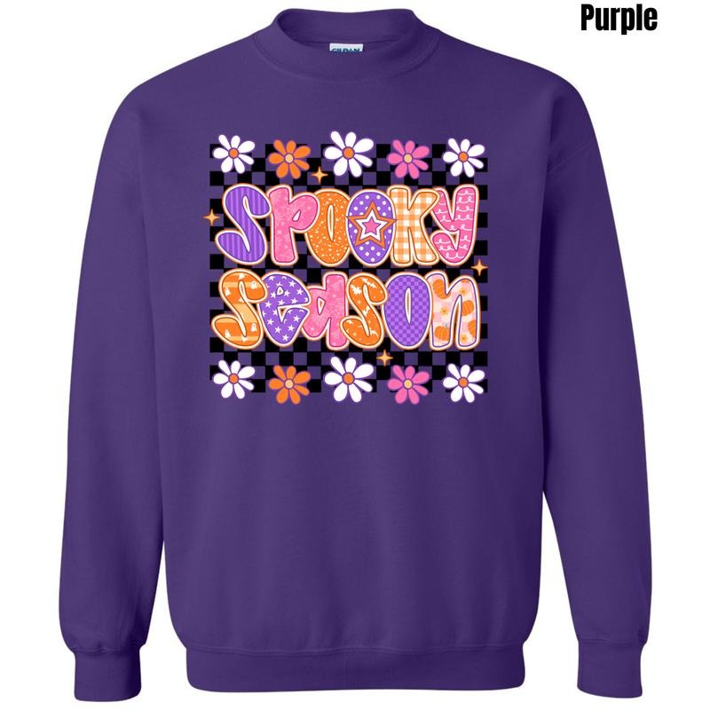 Trendy Checker Spooky Season Sweatshirt 'NLB' T-Shirts, Hoodie | ZylaModa.com