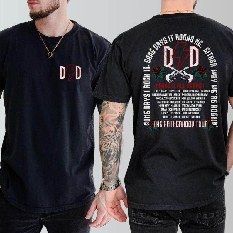 Trendy Dad Rock Shirt, Daddy Tour Shirt, Funny Fatherhood Shirt, Fathers Day Gift, Cool Trendy Dad Gifts, Dad T-Shirt...
